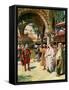 Jesus heals a centurion 's servant - Bible-William Brassey Hole-Framed Stretched Canvas