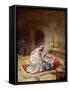 Jesus heals a sick girl - Bible-William Brassey Hole-Framed Stretched Canvas