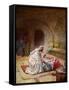 Jesus heals a sick girl - Bible-William Brassey Hole-Framed Stretched Canvas