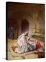 Jesus heals a sick girl - Bible-William Brassey Hole-Stretched Canvas