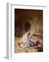 Jesus heals a sick girl - Bible-William Brassey Hole-Framed Giclee Print