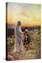 Jesus heals lepers in Samaria - Bible, New Testament-William Brassey Hole-Stretched Canvas