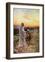 Jesus heals lepers in Samaria - Bible, New Testament-William Brassey Hole-Framed Giclee Print