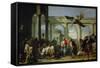 Jesus Heals the Paralytic in Bethesda-Giovanni Battista Tiepolo-Framed Stretched Canvas