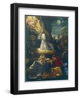 Jesus in Garden, Scene from Passion of Jesus by Giuseppe Cesari-null-Framed Premium Giclee Print