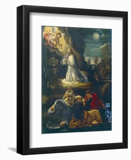 Jesus in Garden, Scene from Passion of Jesus by Giuseppe Cesari-null-Framed Premium Giclee Print