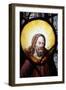 Jesus in stained glass in Saint-Etienne-du-Mont church, France-Godong-Framed Photographic Print