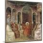 Jesus in Temple Among Doctors, Detail from Life and Passion of Christ-Giotto di Bondone-Mounted Giclee Print