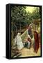 Jesus in the home of Martha - Bible-William Brassey Hole-Framed Stretched Canvas