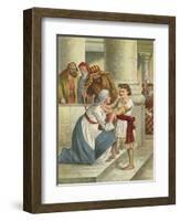 Jesus in the Temple-English School-Framed Giclee Print