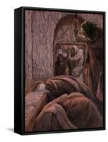 Jesus in the Tomb, Illustration for 'The Life of Christ', C.1884-96-James Tissot-Framed Stretched Canvas