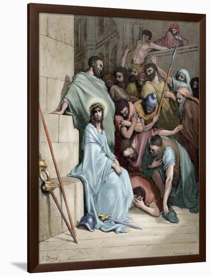 Jesus Insulted-null-Framed Giclee Print