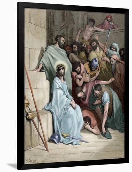 Jesus Insulted-null-Framed Giclee Print