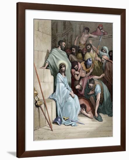 Jesus Insulted-null-Framed Giclee Print