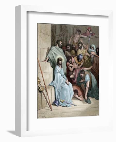 Jesus Insulted-null-Framed Premium Giclee Print