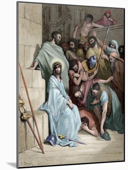 Jesus Insulted-null-Mounted Giclee Print