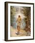 Jesus is baptised by Saint John - Bible-William Brassey Hole-Framed Giclee Print