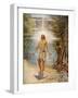 Jesus is baptised by Saint John - Bible-William Brassey Hole-Framed Giclee Print