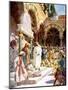 Jesus is challenged by priests and scribes -Bible-William Brassey Hole-Mounted Giclee Print