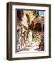 Jesus is challenged by priests and scribes -Bible-William Brassey Hole-Framed Giclee Print