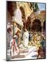 Jesus is challenged by priests and scribes -Bible-William Brassey Hole-Mounted Giclee Print