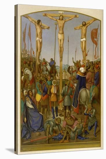 Jesus is Crucified Along with Two Other Convicted Criminals-Jean Fouquet-Stretched Canvas