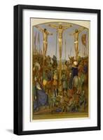 Jesus is Crucified Along with Two Other Convicted Criminals-Jean Fouquet-Framed Art Print