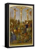 Jesus is Crucified Along with Two Other Convicted Criminals-Jean Fouquet-Framed Stretched Canvas