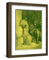 Jesus is mocked by Roman soldiers - Bible-Gustave Dore-Framed Giclee Print