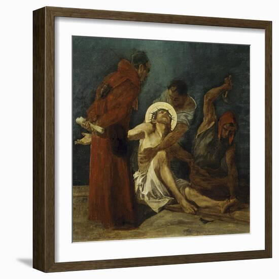 Jesus is Nailed to the Cross 11th Station of the Cross-Martin Feuerstein-Framed Giclee Print