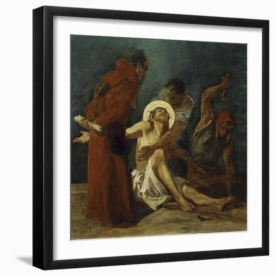 Jesus is Nailed to the Cross 11th Station of the Cross-Martin Feuerstein-Framed Giclee Print