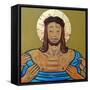 Jesus is stripped-Sara Hayward-Framed Stretched Canvas