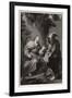 Jesus is Tempted by Satan in the Wilderness, Command This Stone That It be Made Bread-Francis Holl-Framed Premium Giclee Print