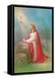 Jesus Kneeling Praying Looking at a Chalice in Midair-Christo Monti-Framed Stretched Canvas