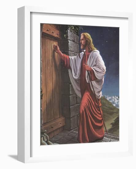 Jesus Knock on the Door-unknown Tobey-Framed Art Print