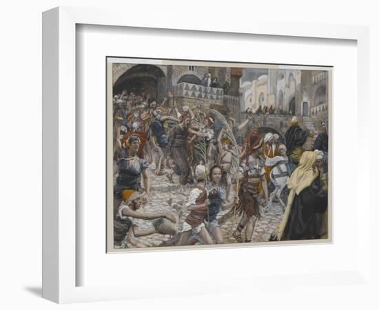 Jesus Led from Caiaphas to Pilate, Illustration from 'The Life of Our Lord Jesus Christ', 1886-94-James Tissot-Framed Giclee Print