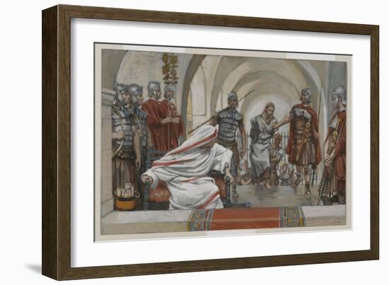 Jesus Led from Herod to Pilate, Illustration from 'The Life of Our Lord Jesus Christ', 1886-94-James Tissot-Framed Giclee Print