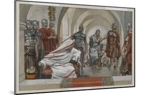 Jesus Led from Herod to Pilate, Illustration from 'The Life of Our Lord Jesus Christ', 1886-94-James Tissot-Mounted Giclee Print