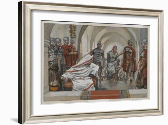 Jesus Led from Herod to Pilate, Illustration from 'The Life of Our Lord Jesus Christ', 1886-94-James Tissot-Framed Giclee Print