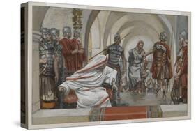 Jesus Led from Herod to Pilate, Illustration from 'The Life of Our Lord Jesus Christ', 1886-94-James Tissot-Stretched Canvas