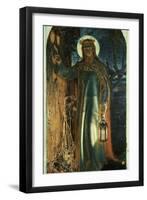 Jesus, Light of the World-William Holman Hunt-Framed Giclee Print