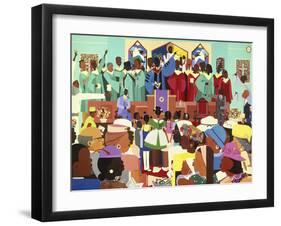 Jesus Loves Me-Varnette Honeywood-Framed Art Print