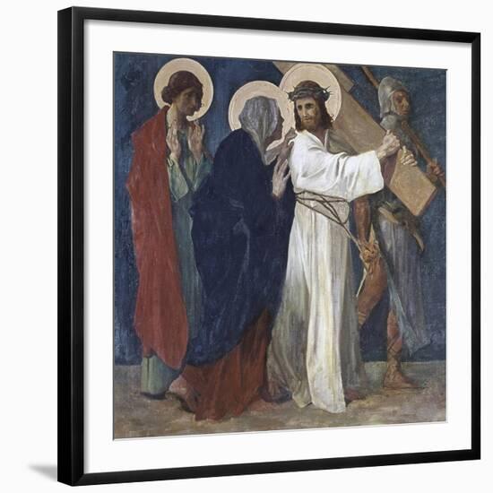 Jesus Meets His Mother (4th Station of the Cross) 1898-Martin Feuerstein-Framed Giclee Print