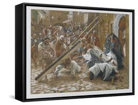 Jesus Meets His Mother, Illustration from 'The Life of Our Lord Jesus Christ', 1886-94-James Tissot-Framed Stretched Canvas