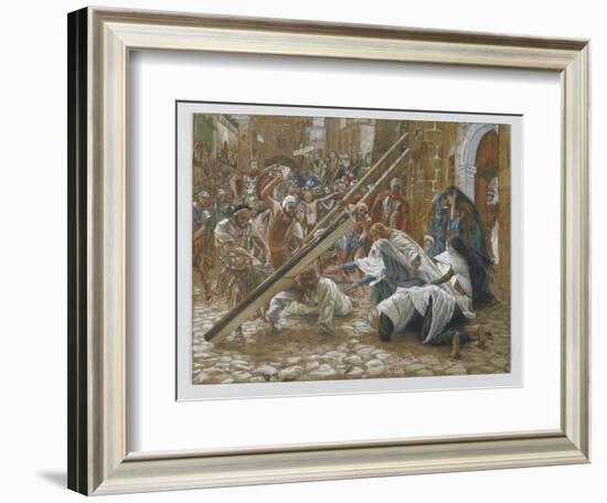 Jesus Meets His Mother, Illustration from 'The Life of Our Lord Jesus Christ', 1886-94-James Tissot-Framed Giclee Print