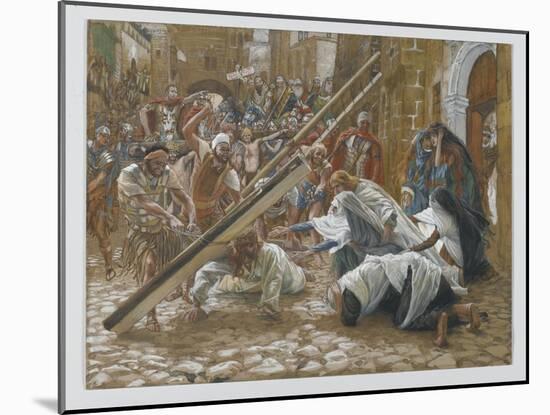 Jesus Meets His Mother, Illustration from 'The Life of Our Lord Jesus Christ', 1886-94-James Tissot-Mounted Giclee Print