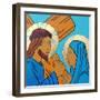 Jesus meets his mother-Sara Hayward-Framed Giclee Print