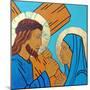 Jesus meets his mother-Sara Hayward-Mounted Giclee Print