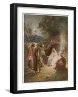Jesus Meets John, Andrew and Simon Peter-null-Framed Art Print