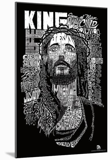 Jesus Names Text Poster-null-Mounted Poster